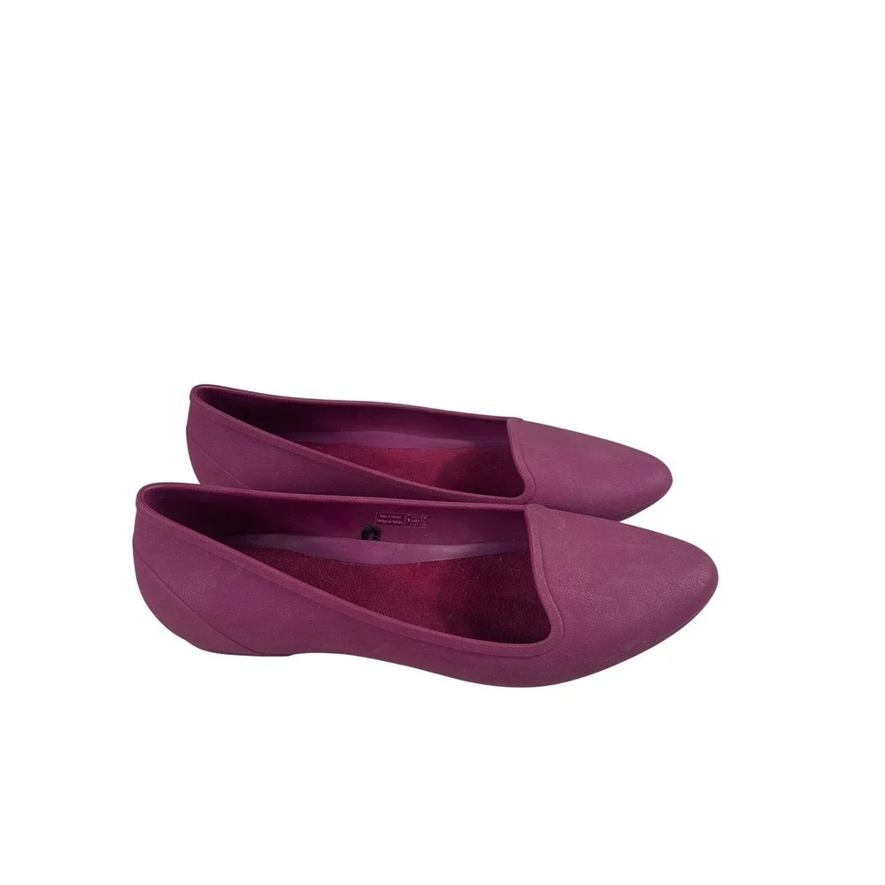 Crocs Women's Size 8 Magenta Slip On‎ Ballet Flats Iconic Comfort Shoes Clogs